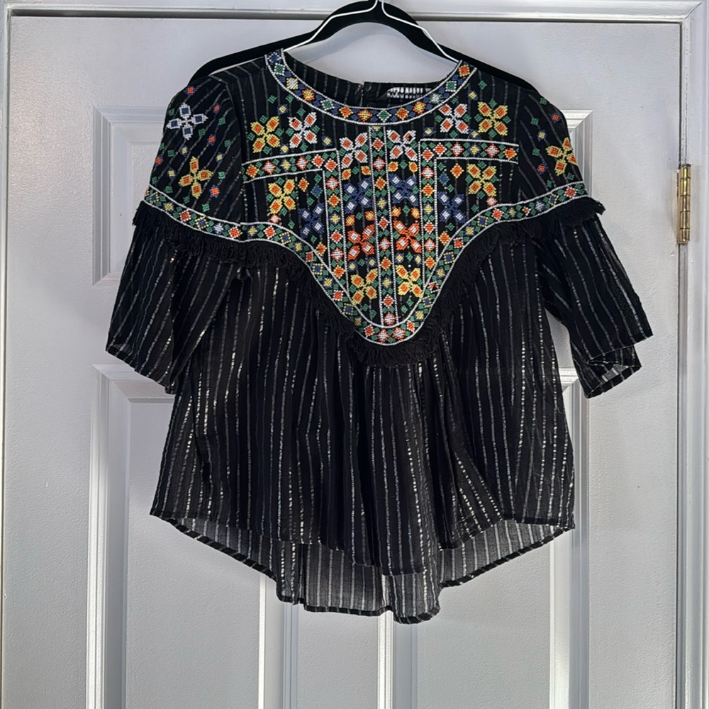 Zara Embroiled Top